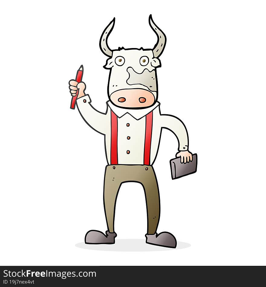 cartoon bull man