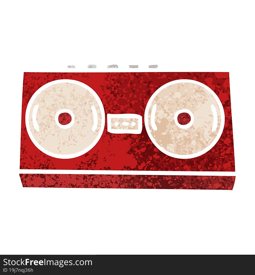 retro illustration style cartoon of a stereo