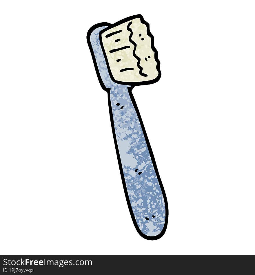 grunge textured illustration cartoon tooth brush