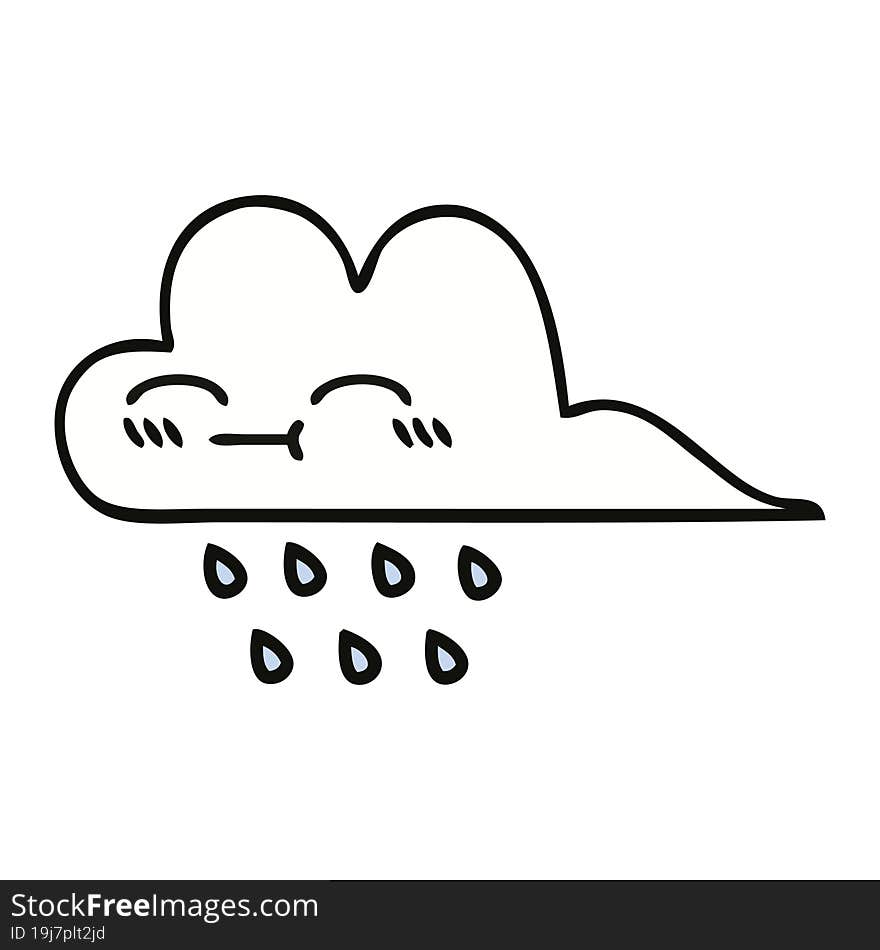 cute cartoon rain cloud