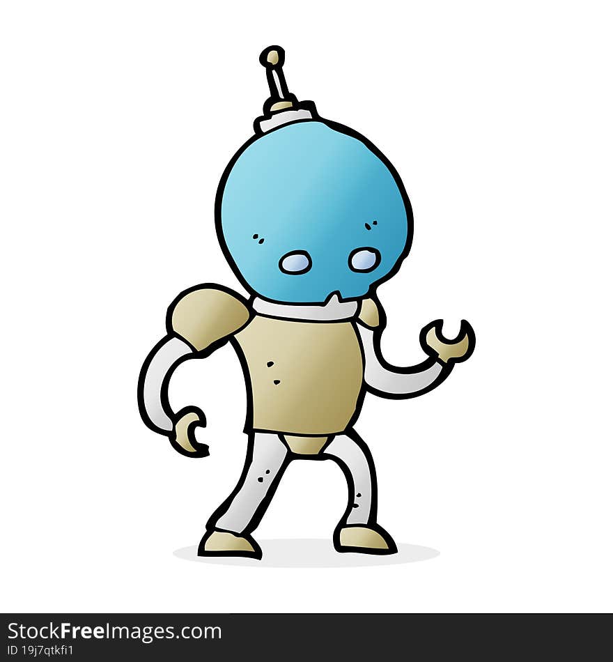 cartoon alien robot