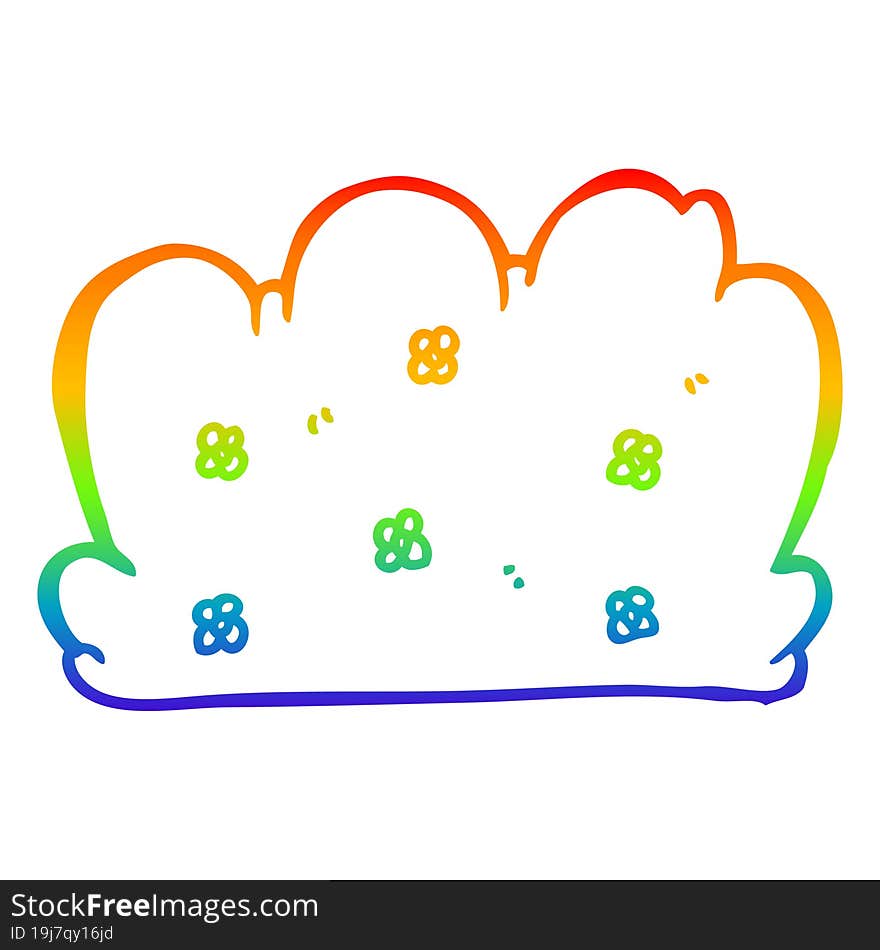 rainbow gradient line drawing cartoon hedge