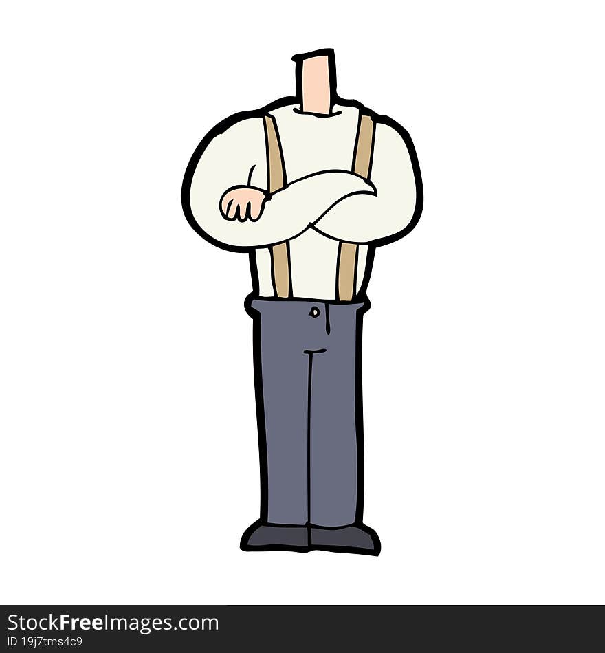 cartoon body with folded arms (mix and match cartoons or add own photos