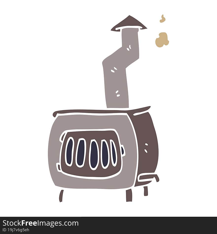 cartoon doodle old wood burner