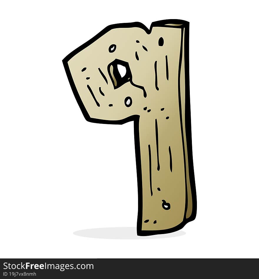 Cartoon Wooden Number