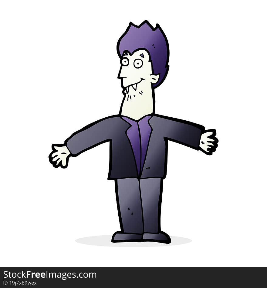 cartoon vampire man