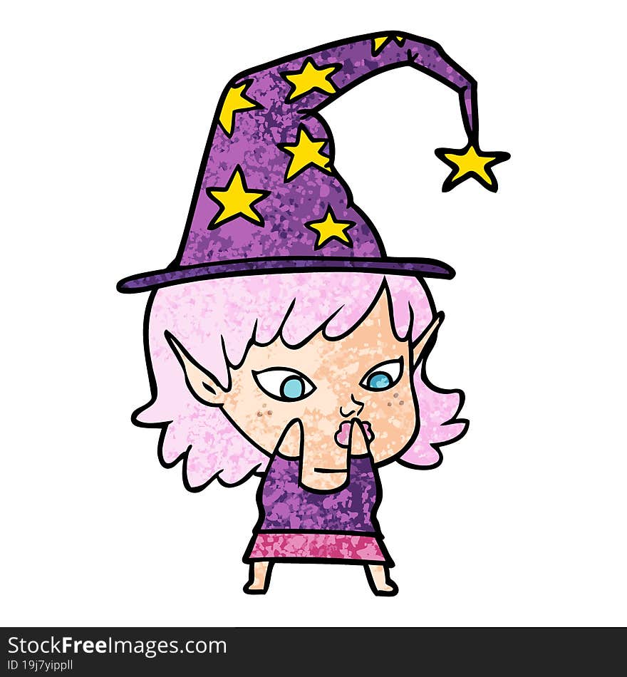 pretty cartoon witch girl. pretty cartoon witch girl