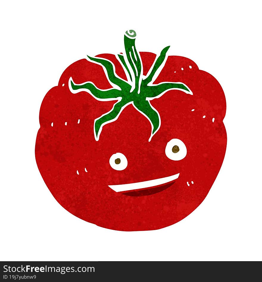 Cartoon Happy Tomato