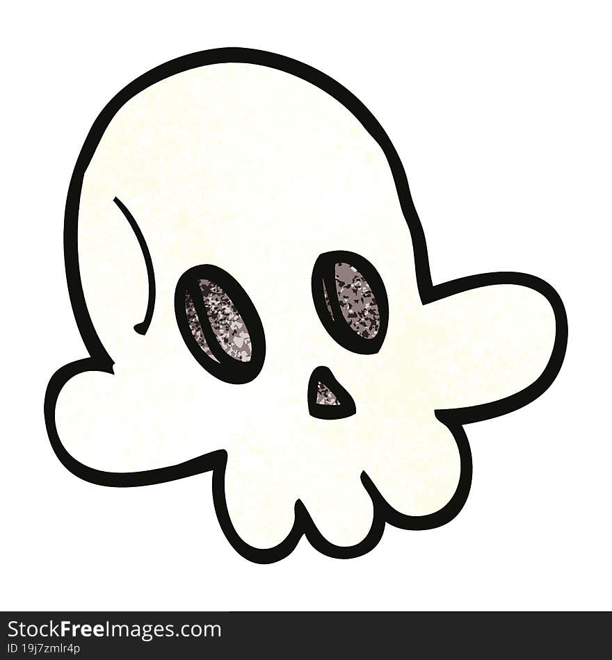 cartoon doodle halloween skull