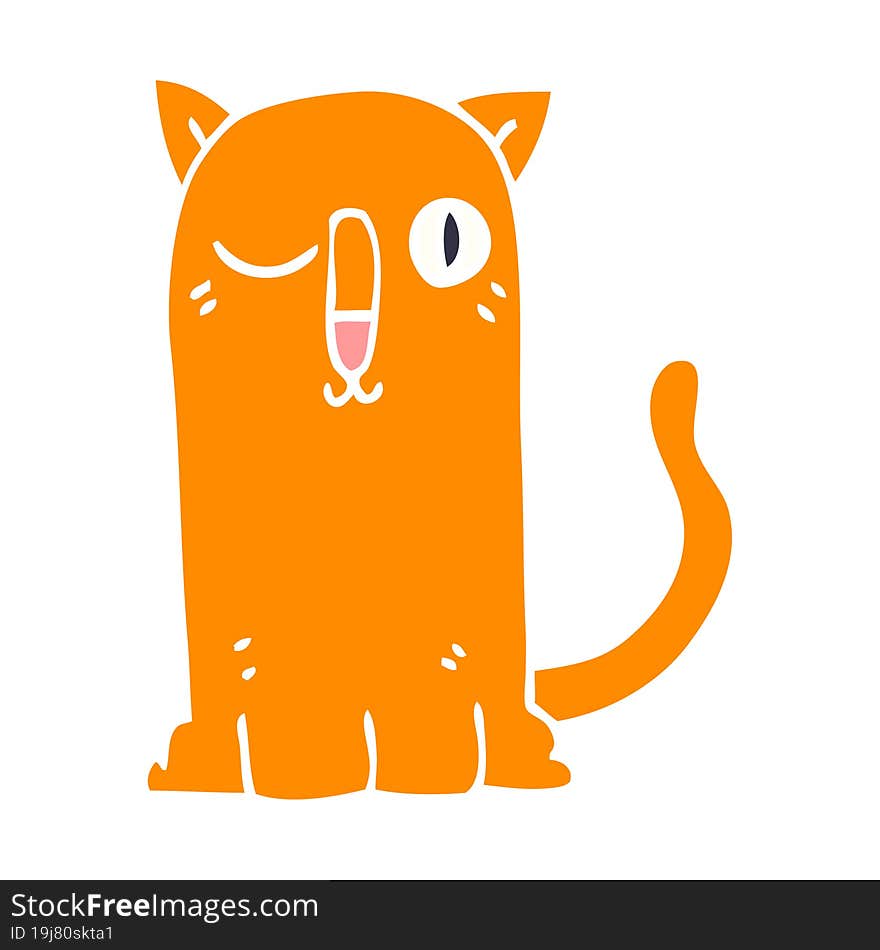 cartoon doodle funny cat