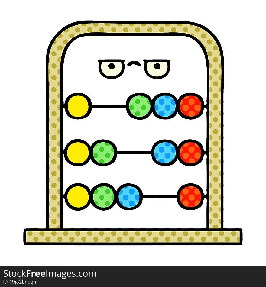 comic book style cartoon abacus