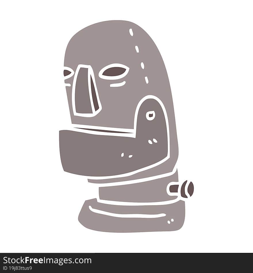 cartoon doodle robot head