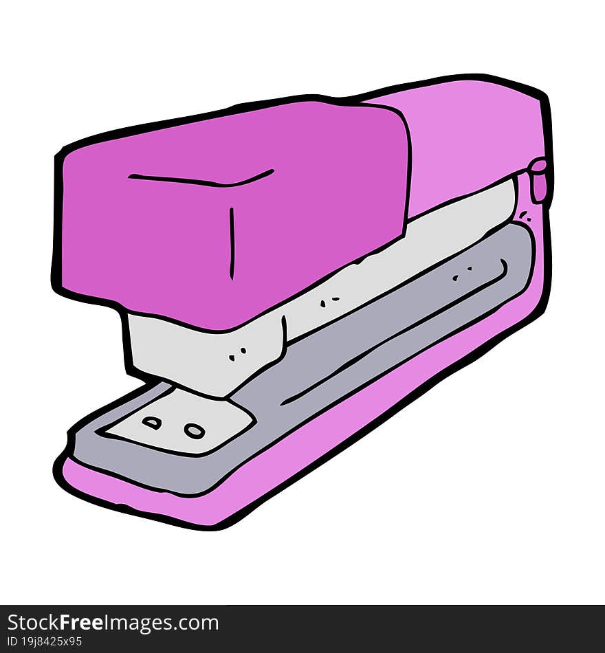 cartoon office stapler