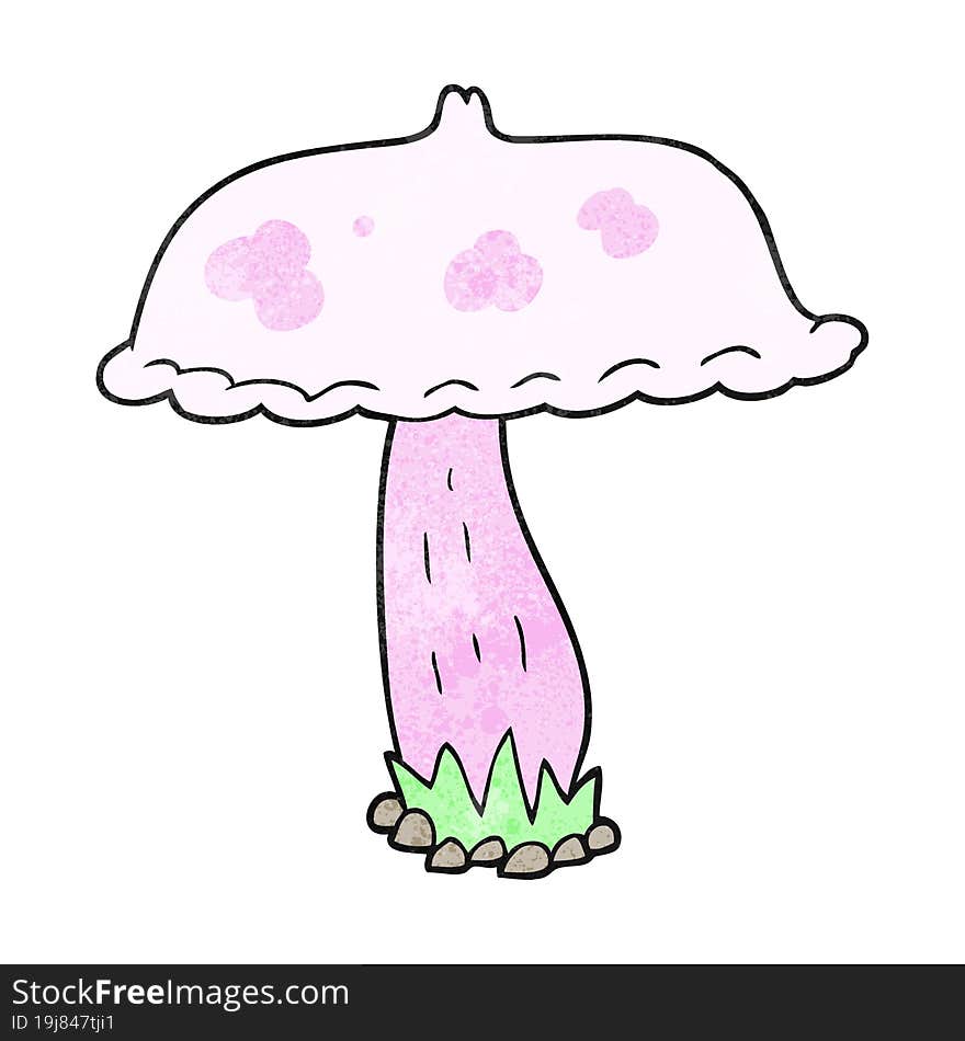 Textured Cartoon Mushroom