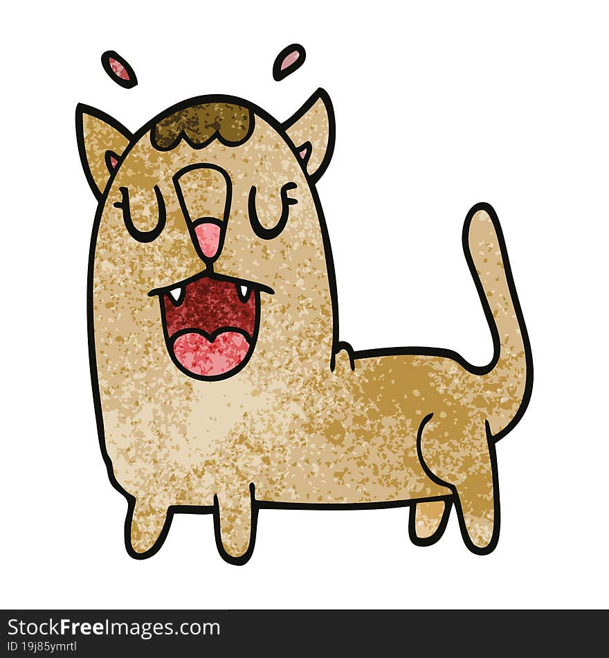 cartoon doodle funny cat