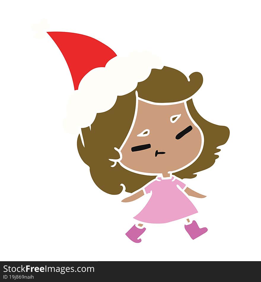 Christmas Cartoon Of Kawaii Girl