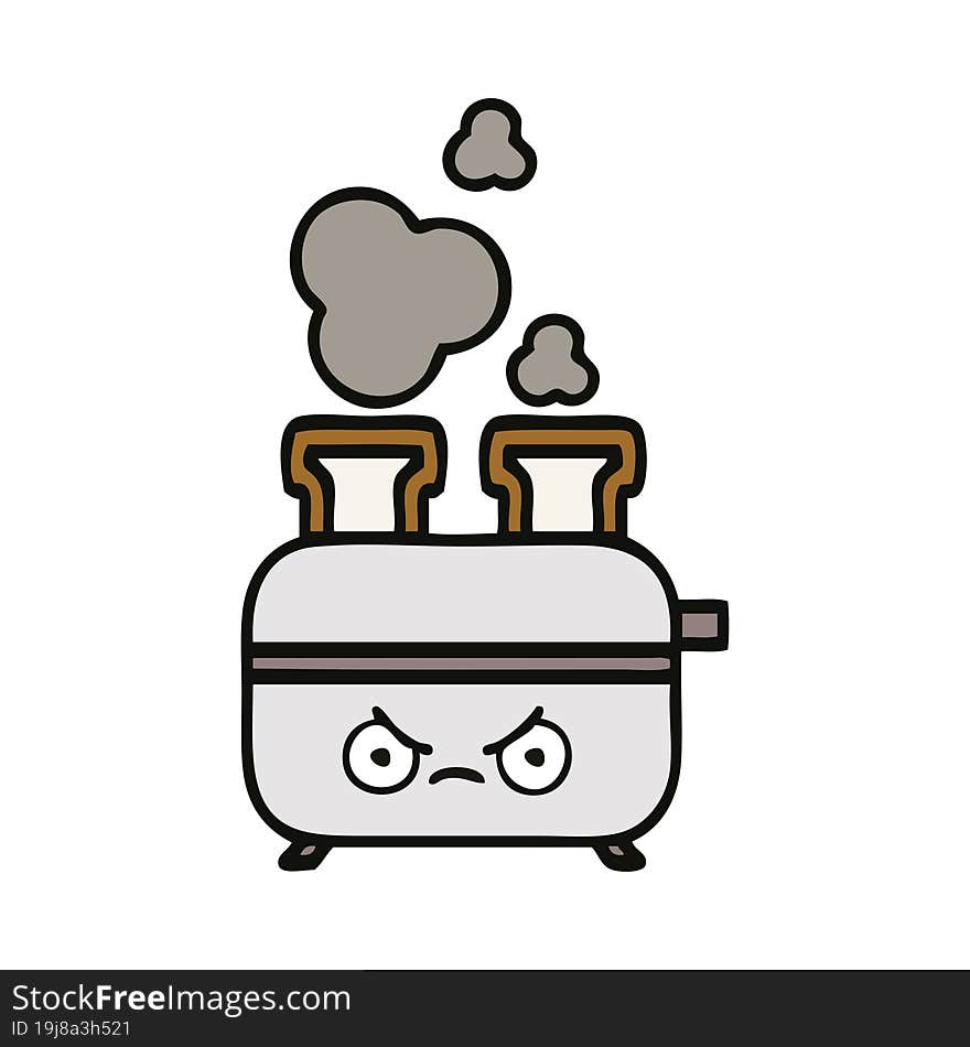 cute cartoon of a of a toaster. cute cartoon of a of a toaster