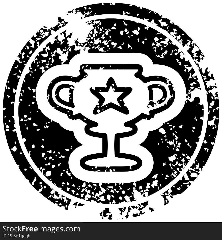 trophy cup distressed icon