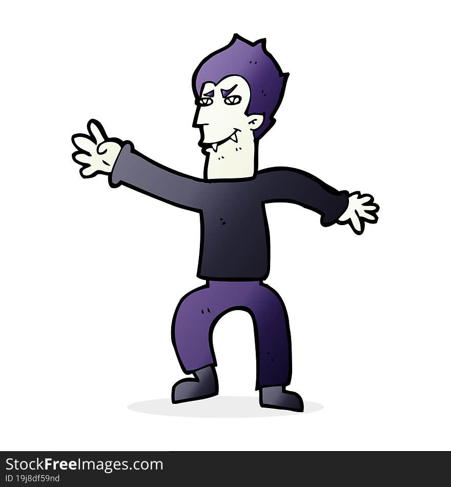 Cartoon Vampire Man