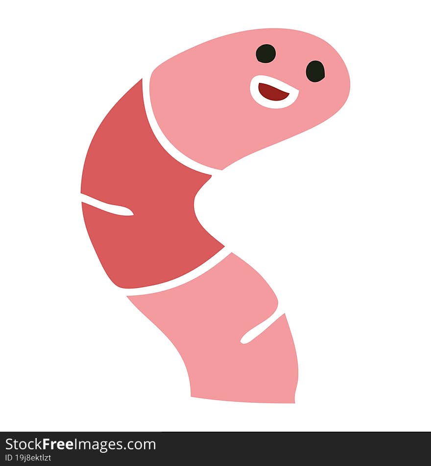 hand drawn quirky cartoon worm. hand drawn quirky cartoon worm