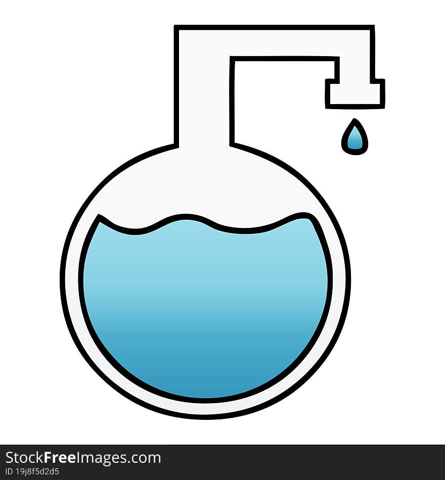 gradient shaded cartoon science experiment