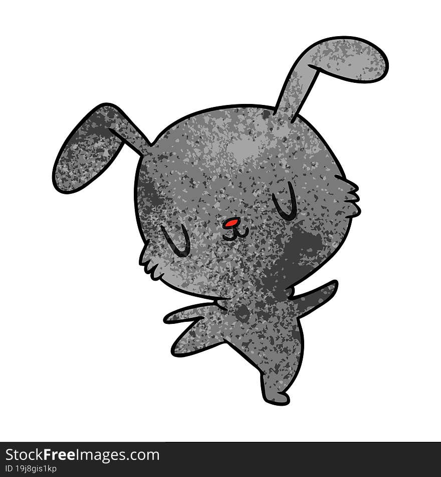 Textured Cartoon Kawaii Cute Furry Bunny