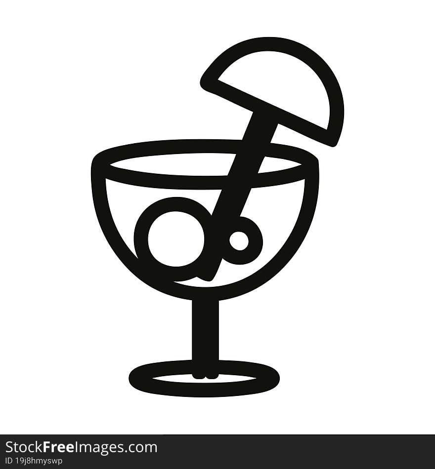 Cocktail With Umbrella Icon