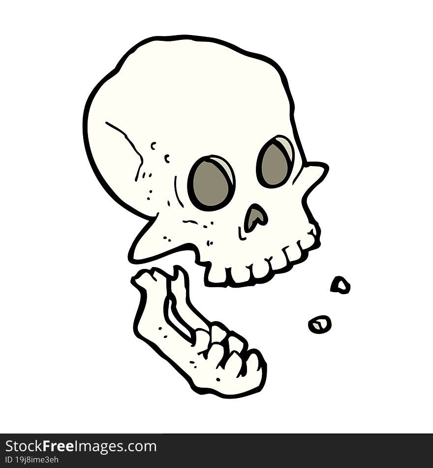 cartoon laughing skull