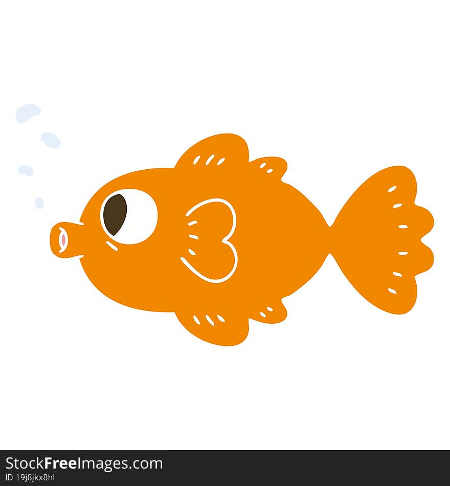 Quirky Hand Drawn Cartoon Fish