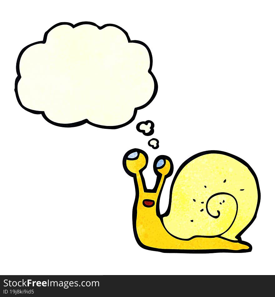 Cartoon Snail With Thought Bubble