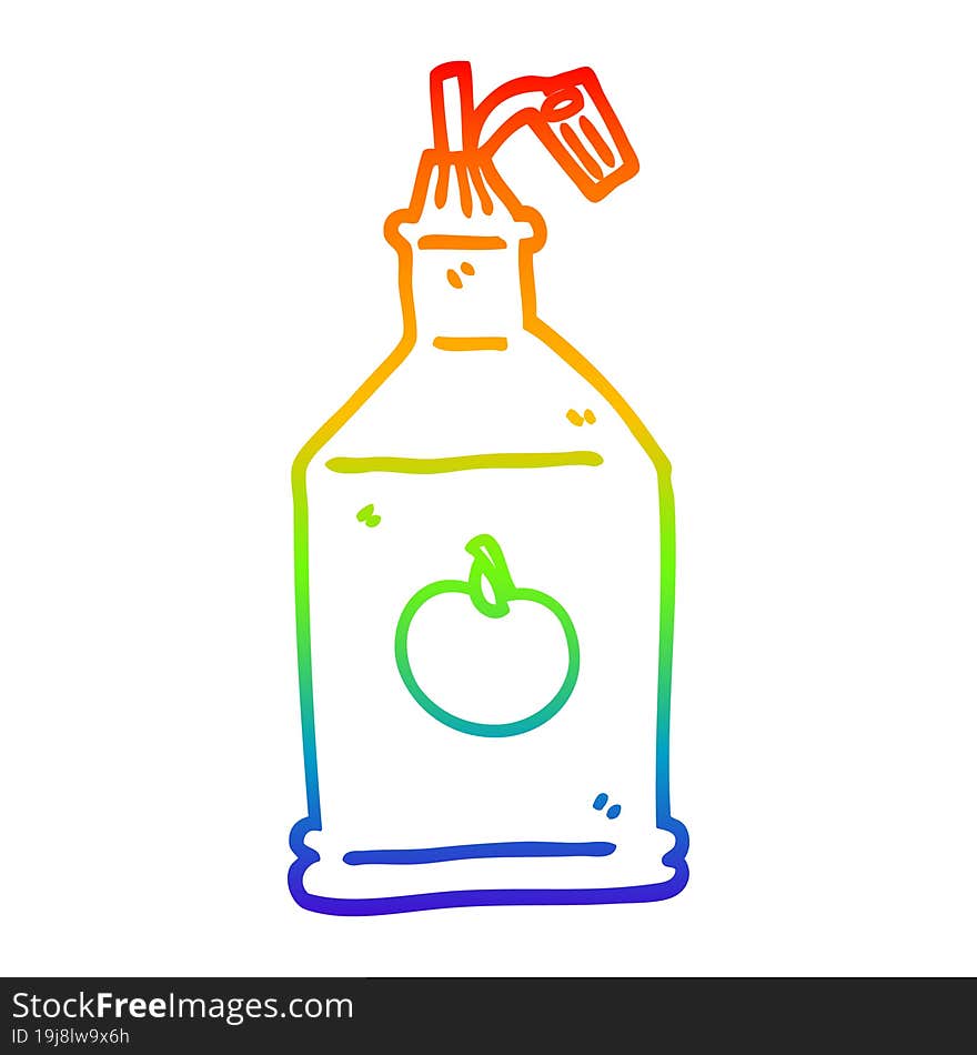 rainbow gradient line drawing cartoon tomato ketchup