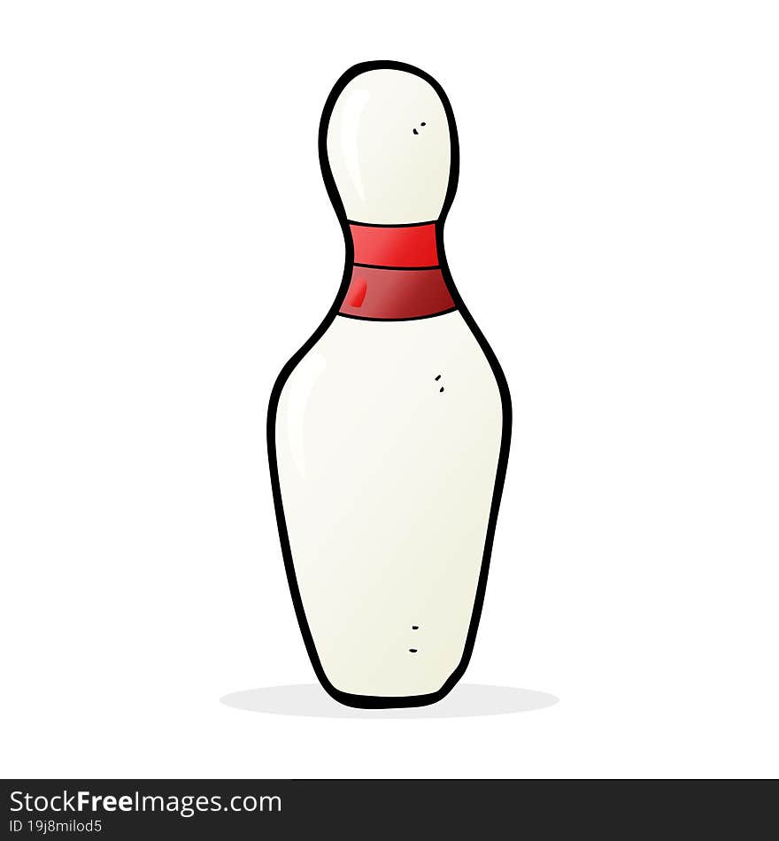 cartoon ten pin bowling skittle