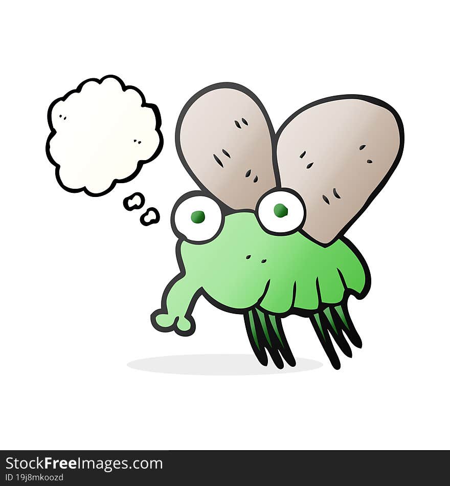 thought bubble cartoon fly