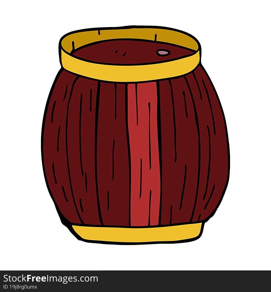 cartoon doodle of a barrel