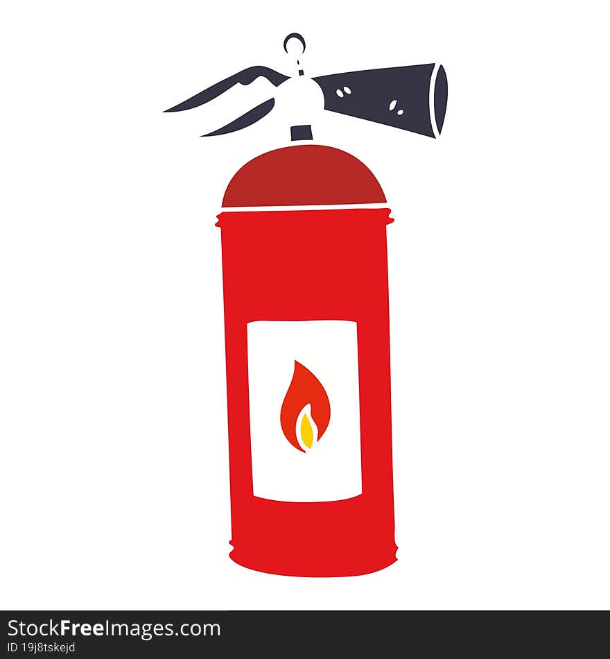 quirky hand drawn cartoon fire extinguisher