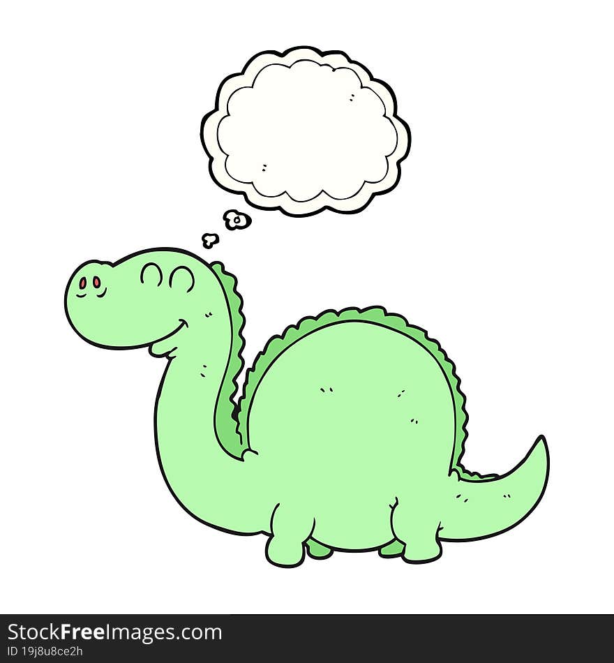 thought bubble cartoon dinosaur