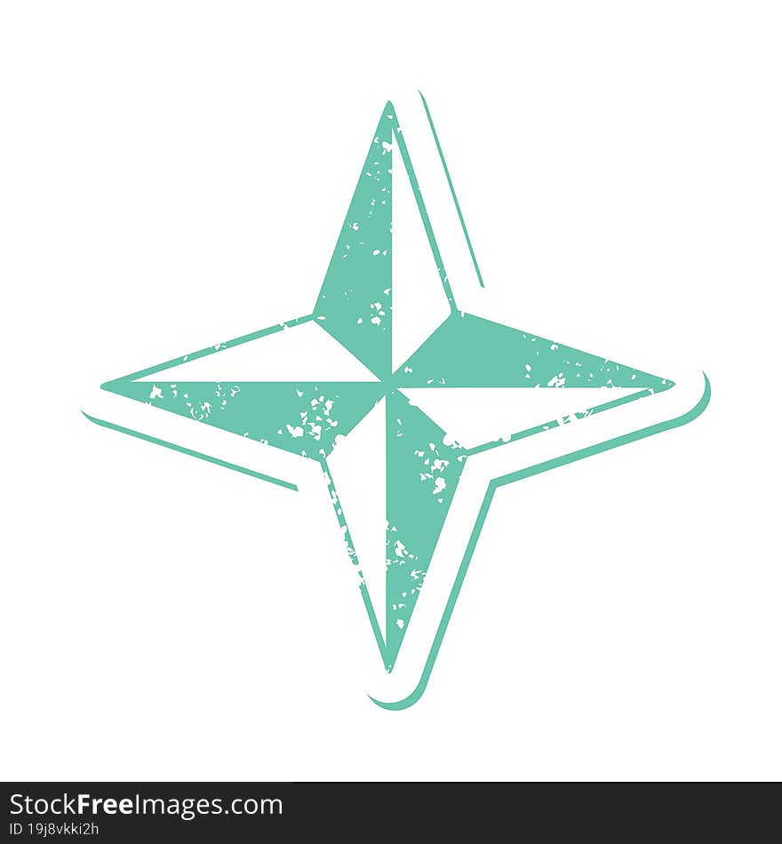 iconic distressed sticker tattoo style image of a star. iconic distressed sticker tattoo style image of a star