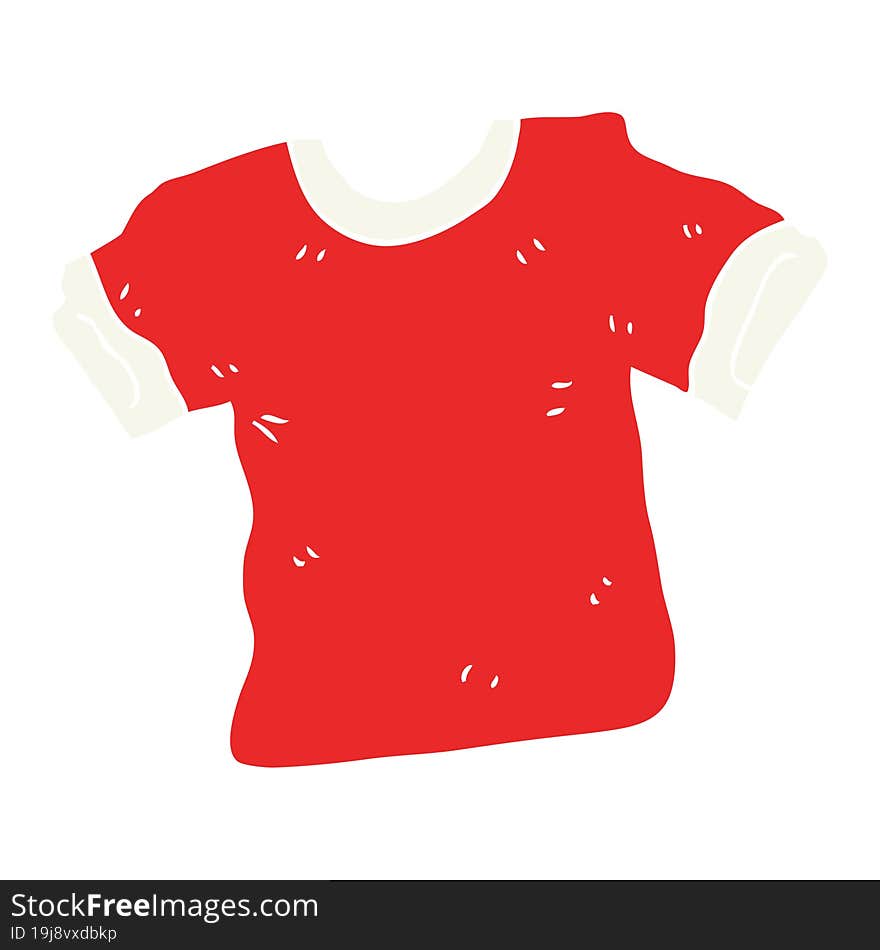 flat color illustration of a cartoon t shirt