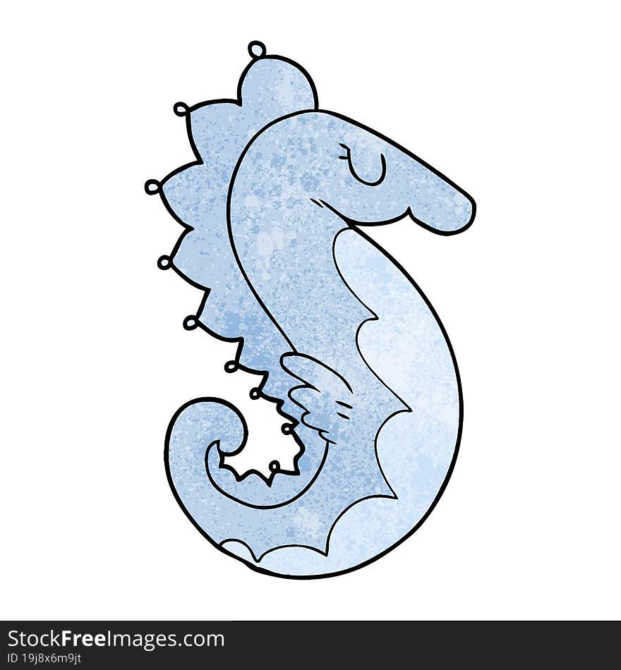 cartoon sea horse. cartoon sea horse