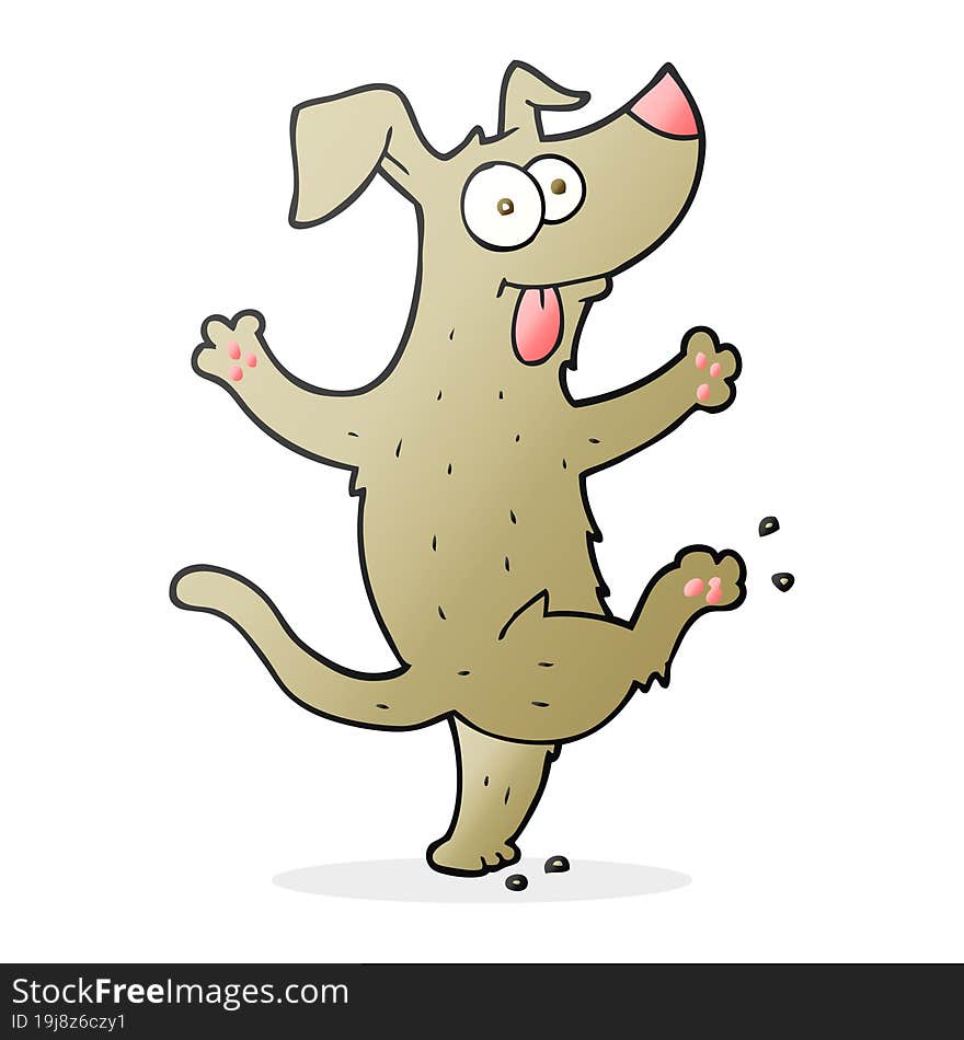 cartoon dancing dog