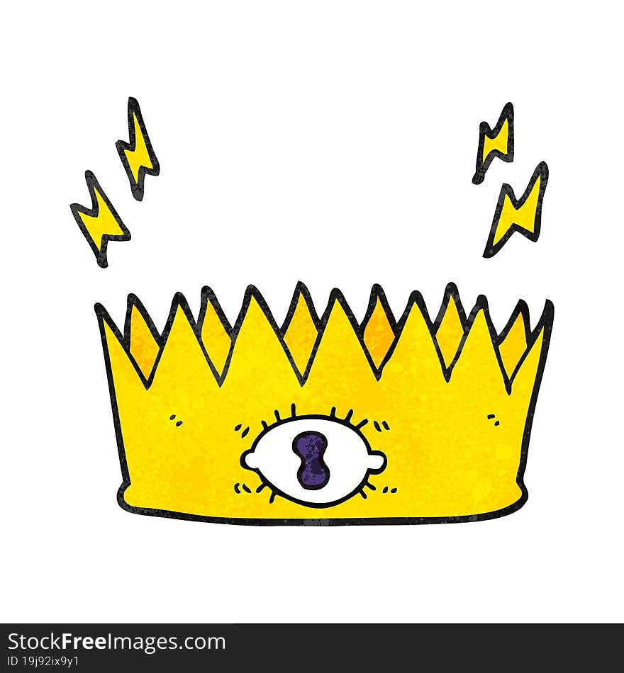 textured cartoon magic crown