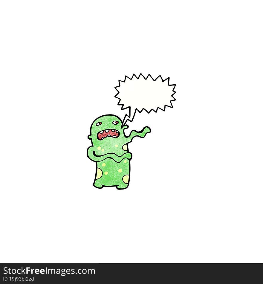 shouting monster cartoon