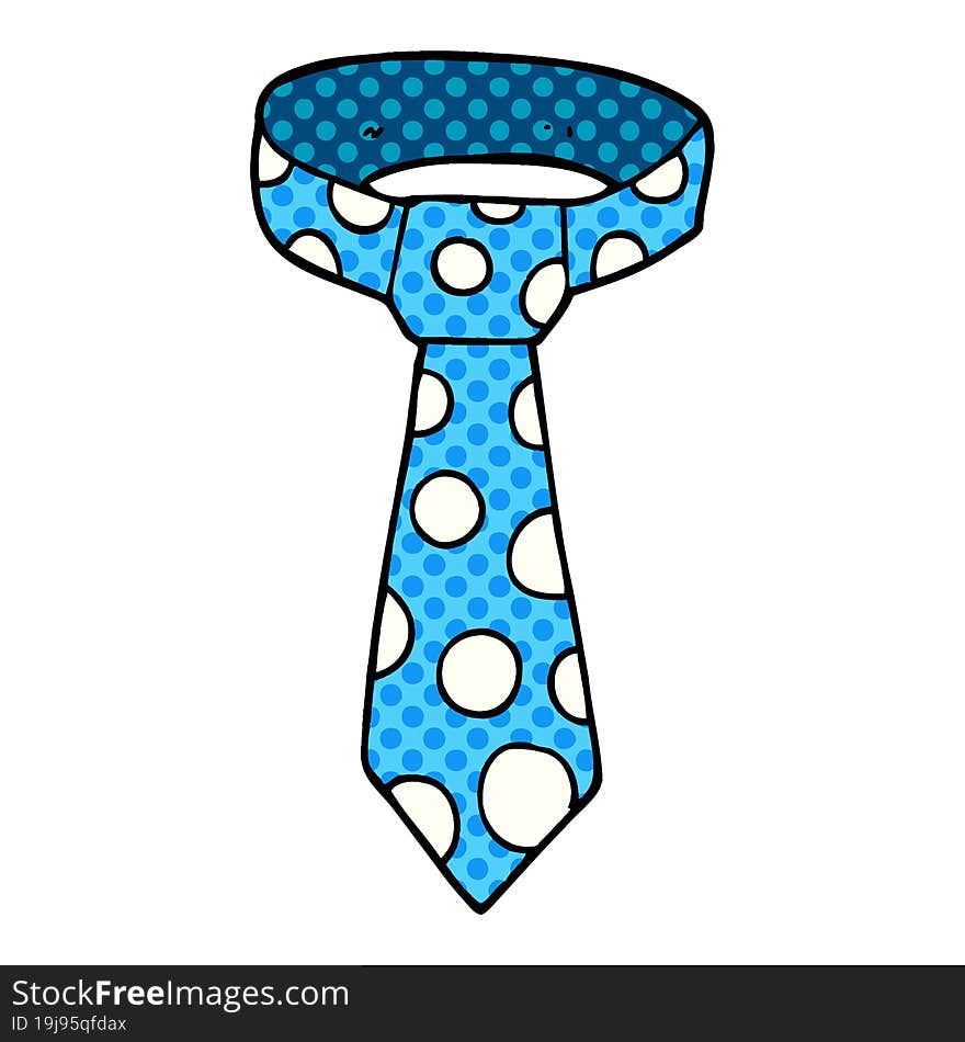 cartoon doodle patterned tie