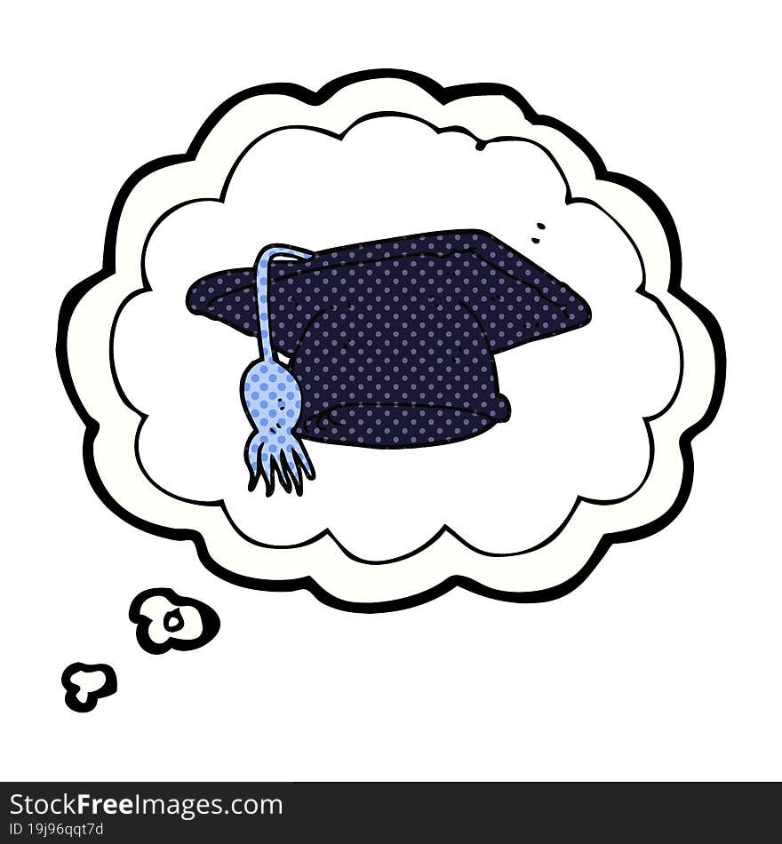 Thought Bubble Cartoon Graduation Cap