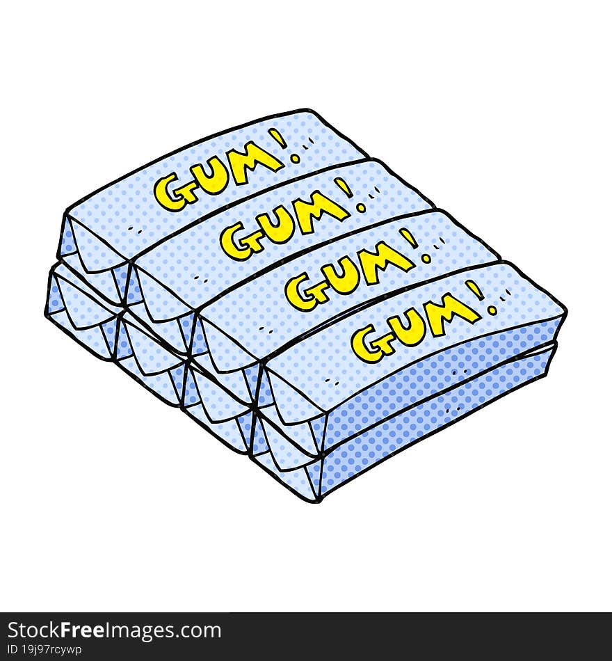 cartoon chewing gum