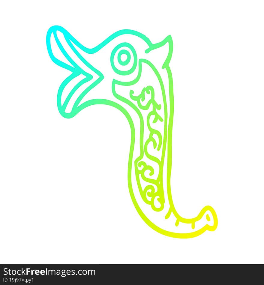 cold gradient line drawing cartoon war trumpet