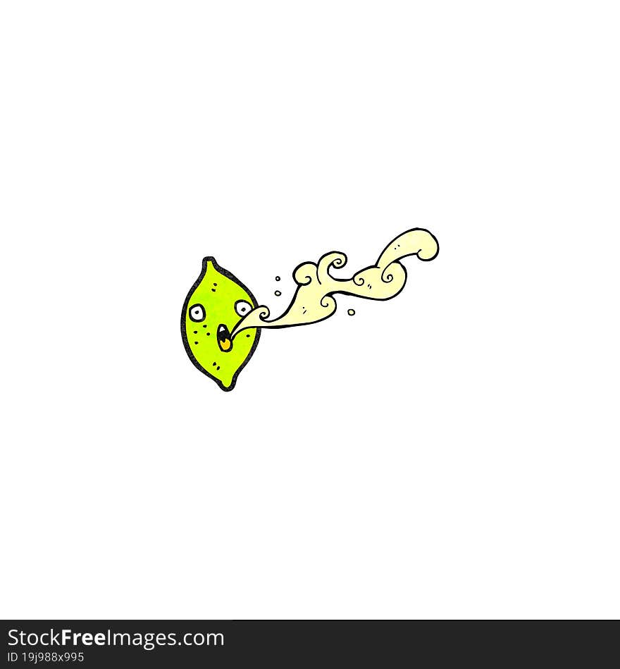 Cartoon Lime Squirting Juice