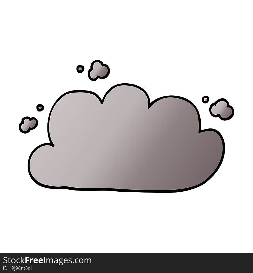 cartoon doodle storm cloud