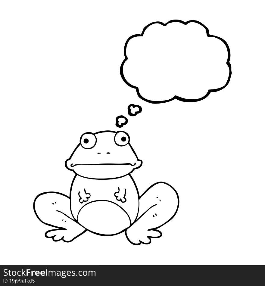 thought bubble cartoon frog