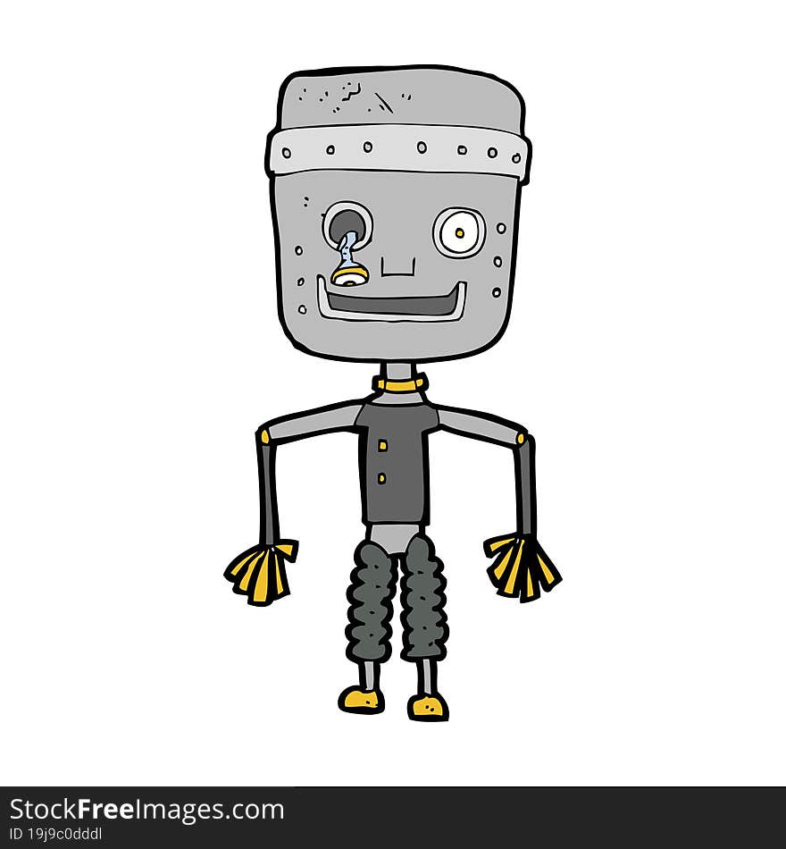 cartoon old robot